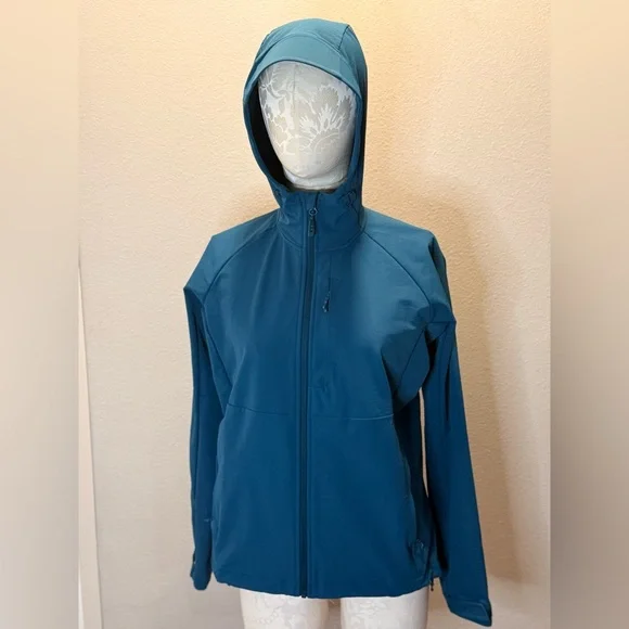 Kirkland Signature Women's Water Repellant Rain Jacket (Teal) - Picture 1 of 4